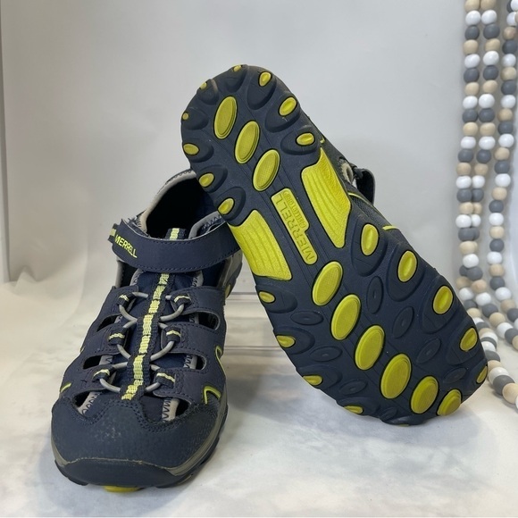 Merrell's ML-B H20 Hiker Sandals Size 7W Textile/Leather Upper Blue/Green - Picture 4 of 11